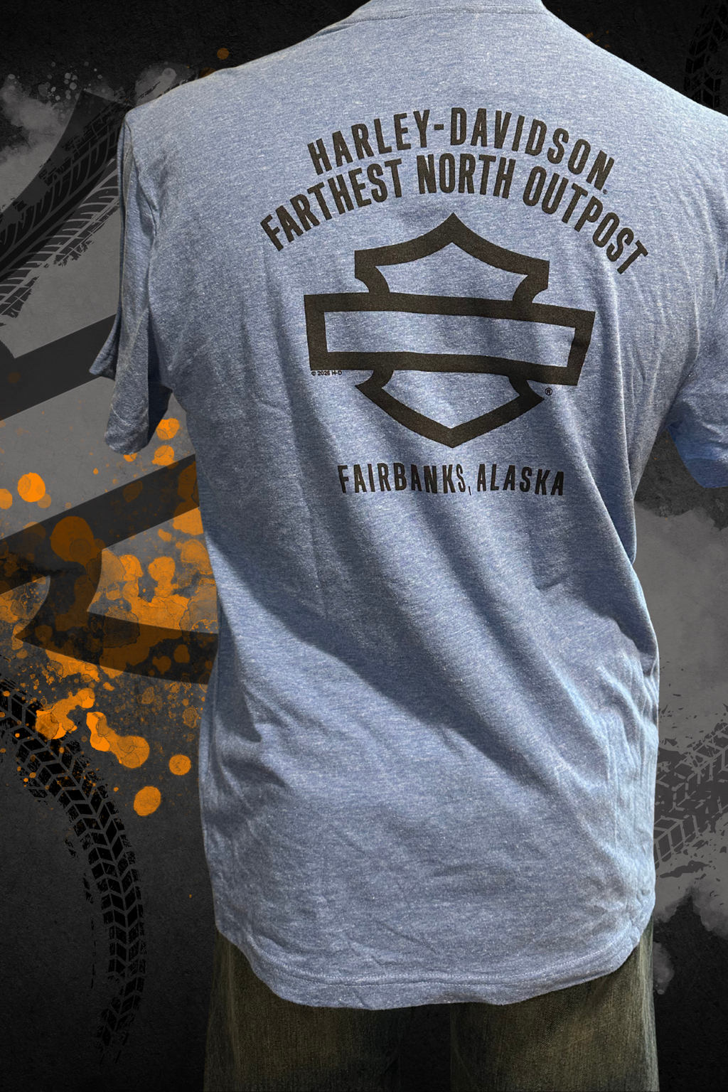 H-D Bar & Shield Outline - Short Sleeve