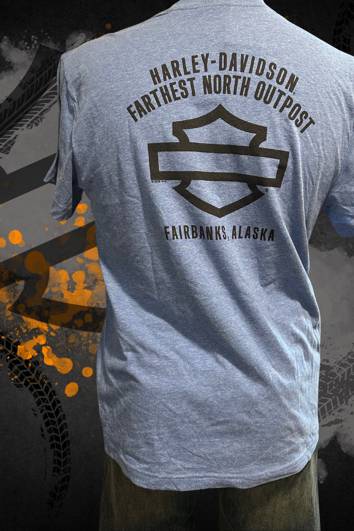 H-D Bar & Shield Outline - Short Sleeve