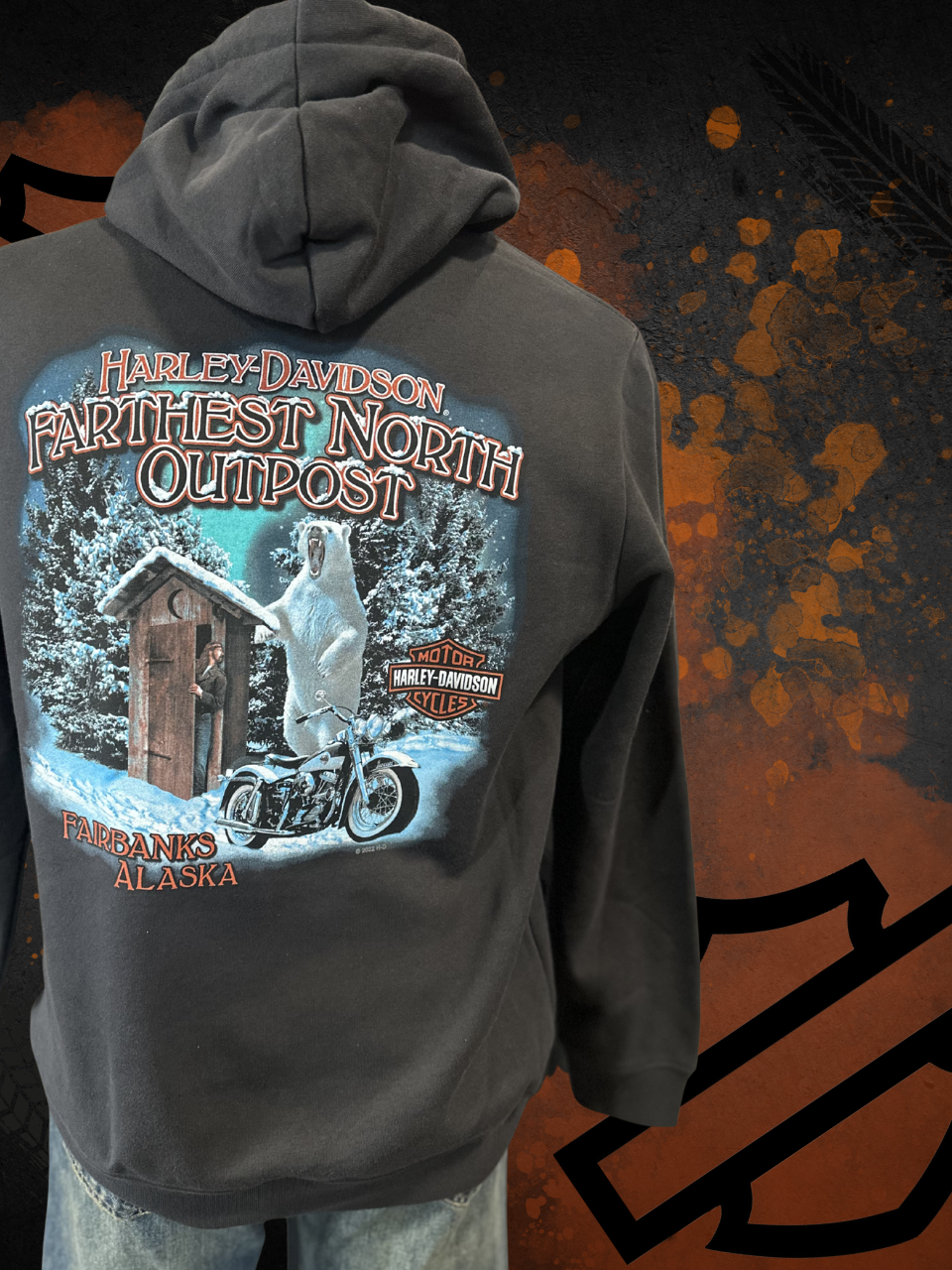 3D Bear & Outhouse Hoodie