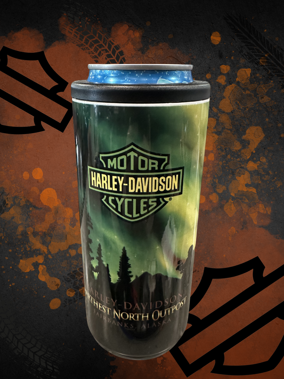 Northern Lights Slim Can Coozie