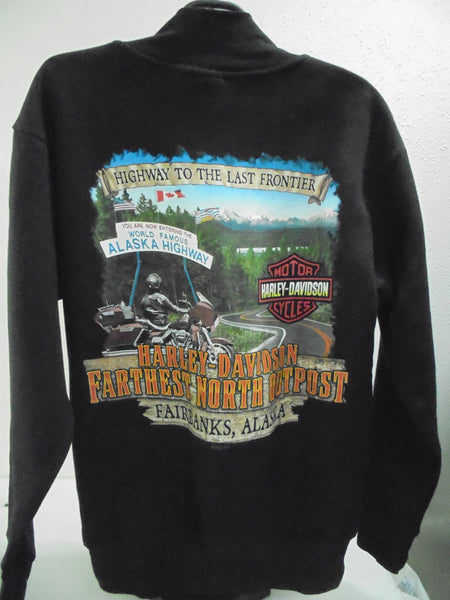 Alaska Highway Zip Sweatshirt Black