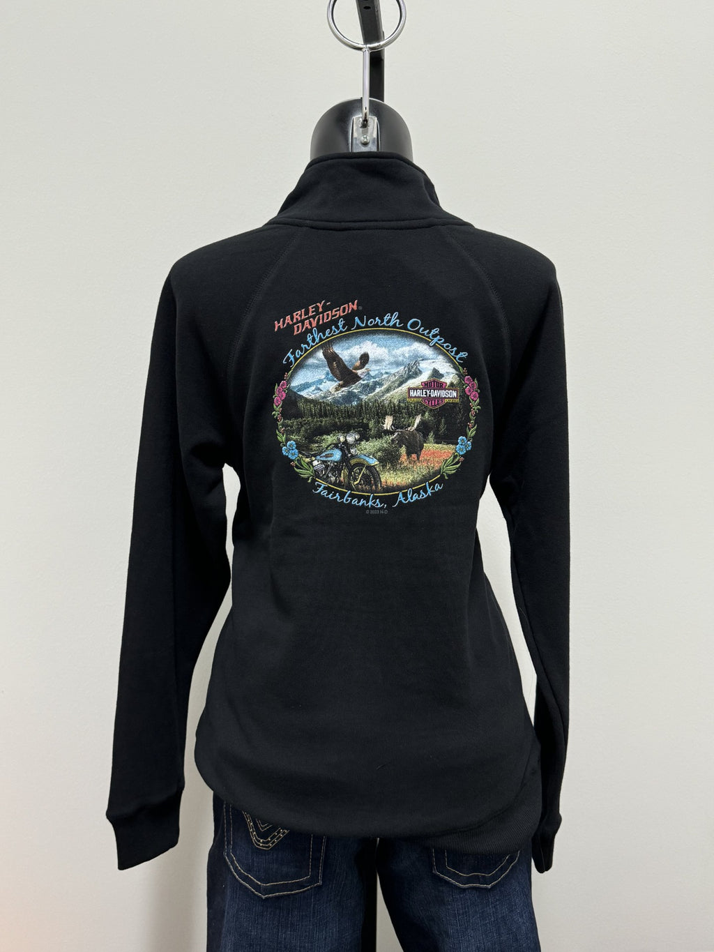 Women's Flower Border 1/2 Zip