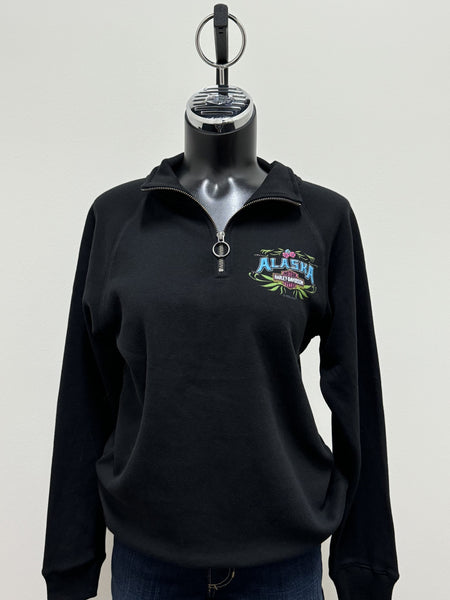 Women's Flower Border 1/2 Zip