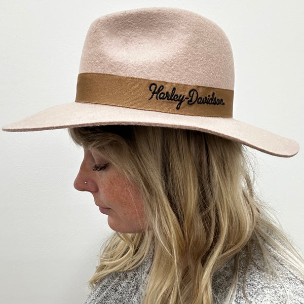 *Women's HD "Wool/Felt Tan Fedora" Hat