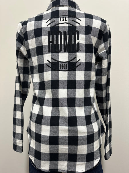 Women's Rustic Long Sleeve Flannel Shirt - Custom Embroidery