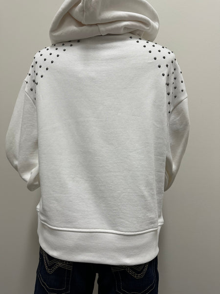 Women's Studded Out Pullover Hoodie - Custom Embroidery