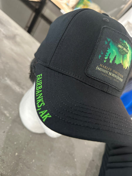 Farthest North Outpost- Northern Lights Custom Flexfit Hat