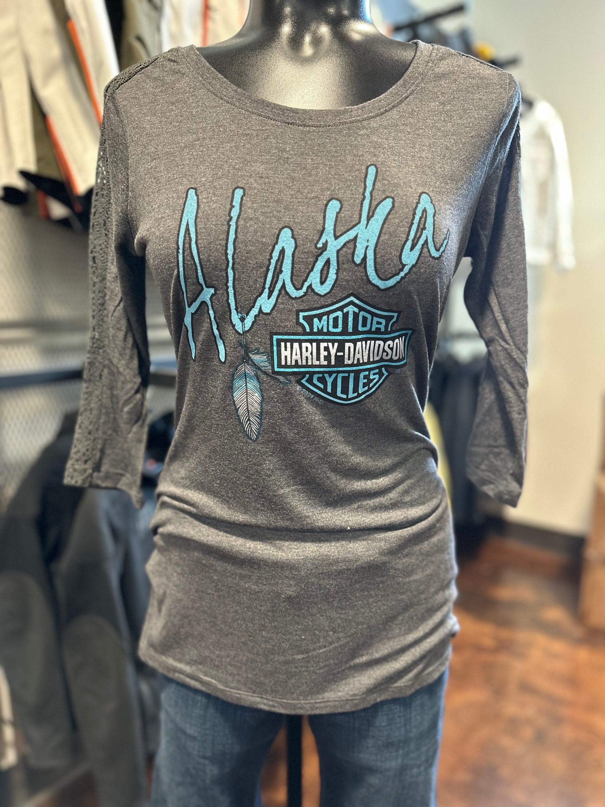 SUBTLE MOOSE WOMEN'S 3/4 SLEEVE DARK GREY