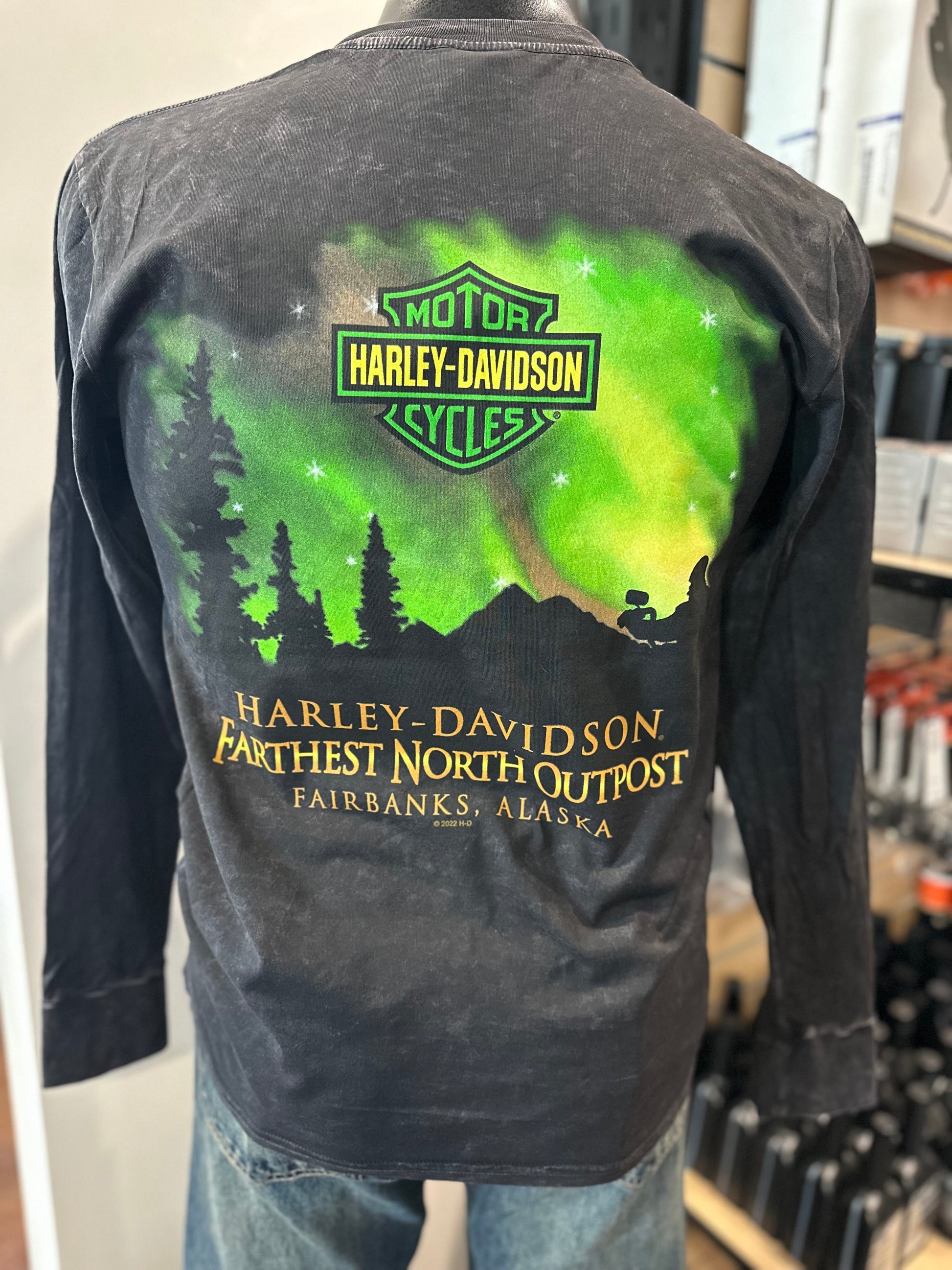 Northern Lights Mens Long Sleeve Black