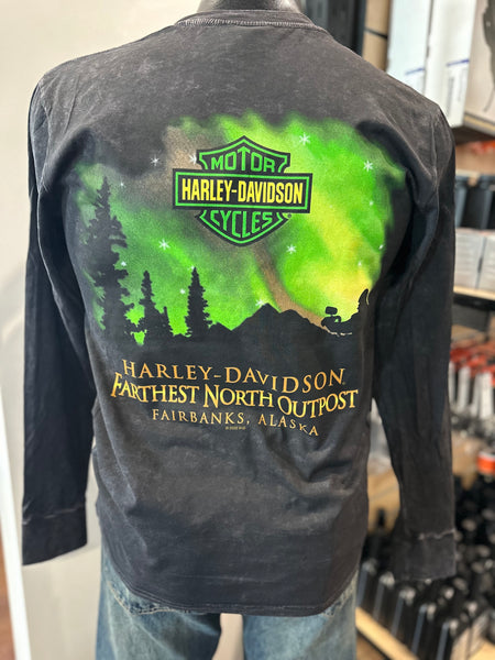 Northern Lights Mens Long Sleeve Black
