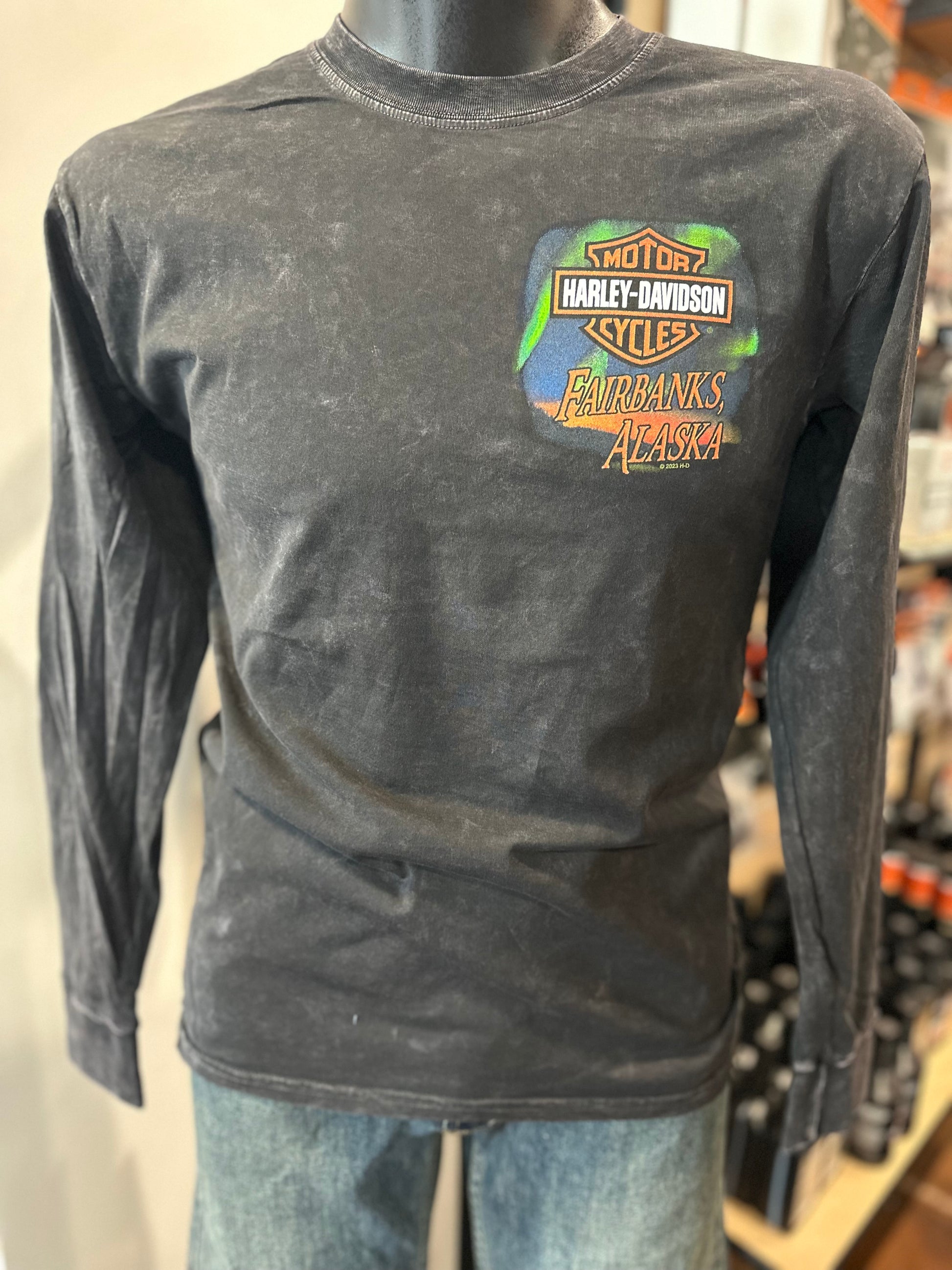 Northern Lights Mens Long Sleeve Black