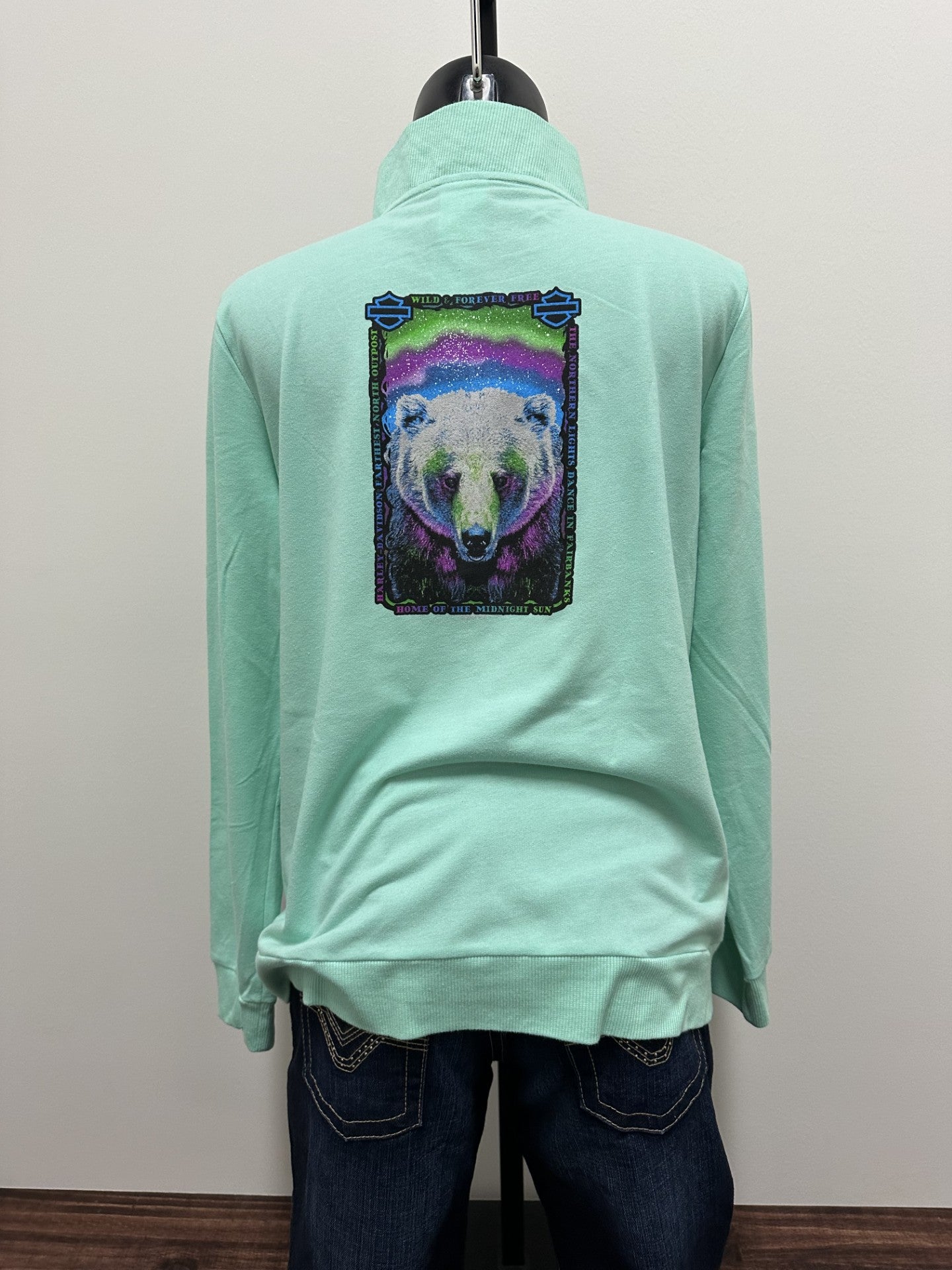 Women's Northern Lights Bear Zip-up
